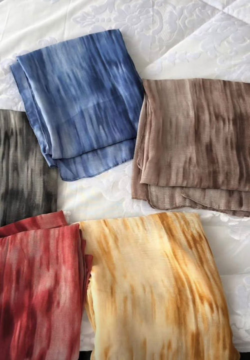 Hijab Modal Print Lait – collection de coloris empilés